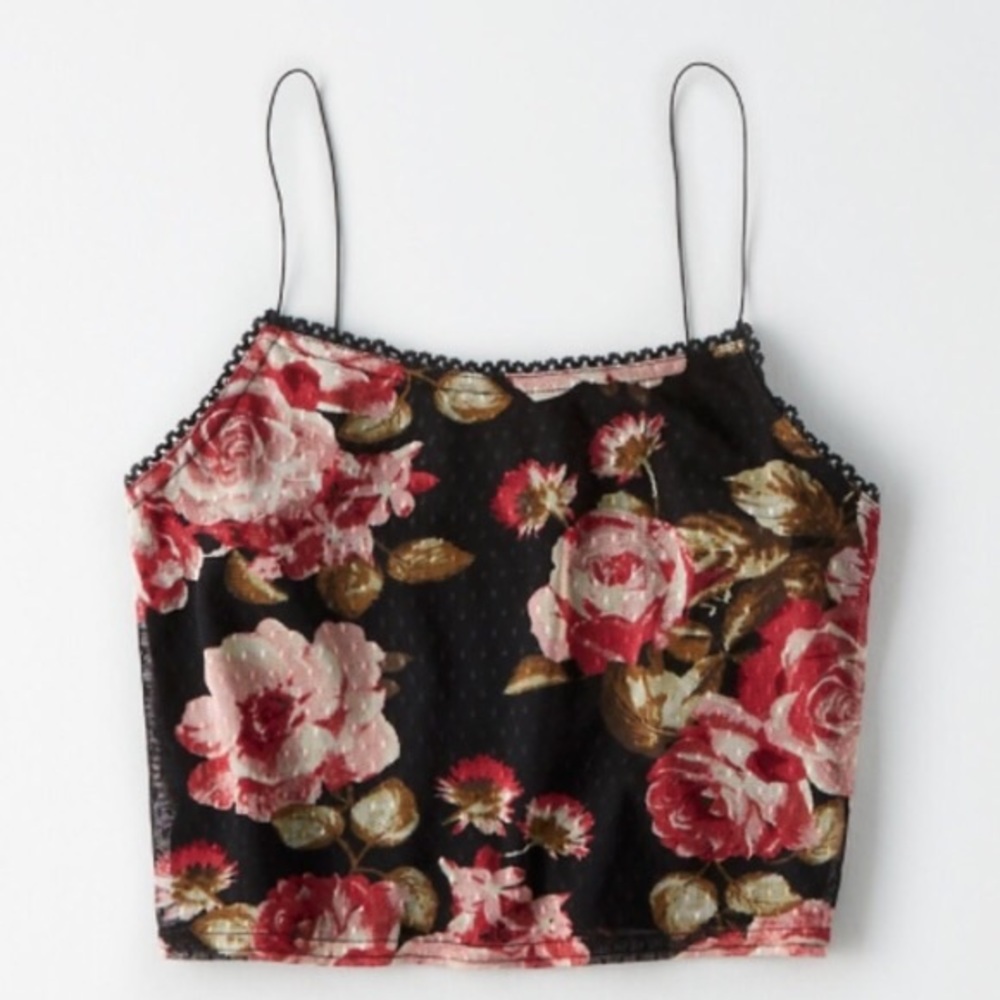 NWT AE studio mesh cropped cami